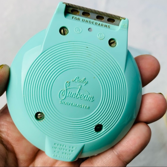 Vintage Beauty Lady Sunbeam electric razor Model LS Turquoise Shavemaster in box - Picture 3 of 10